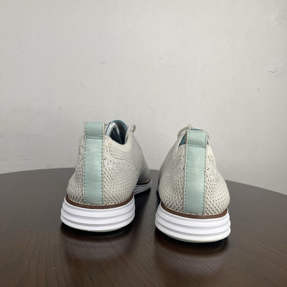 Cole Haan Original Shoes Women's 9 Gray Knit Stitchlite Wingtip Oxford Sneakers - Picture 5 of 16